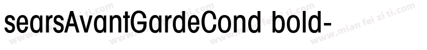 searsAvantGardeCond bold字体转换